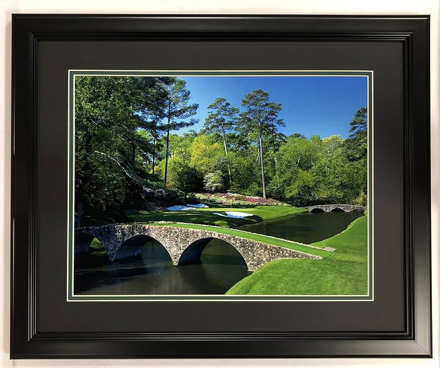 貴重 ゴルフ マスターズ Augusta 額付き絵画 アメリカ Golf Art | Framed Golf Art